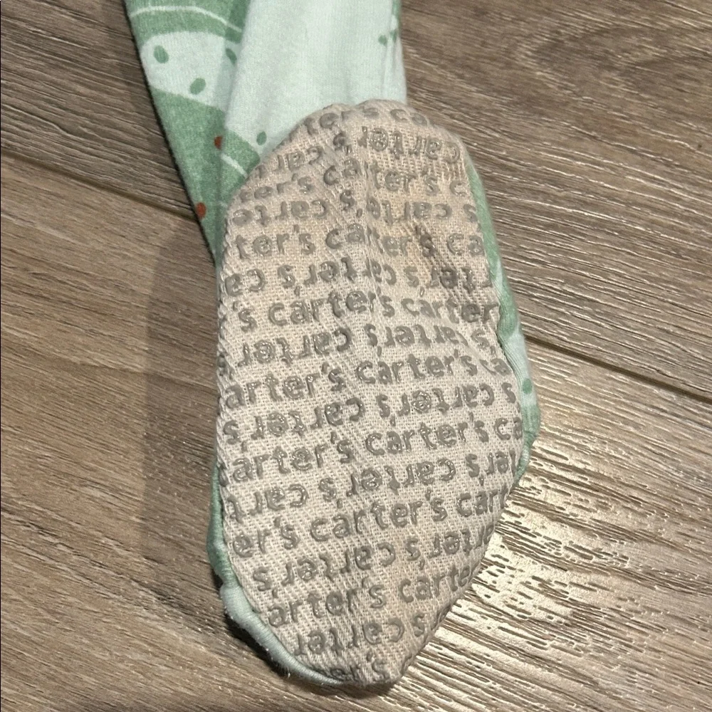 Carter's Green Cactus Print Footie‎